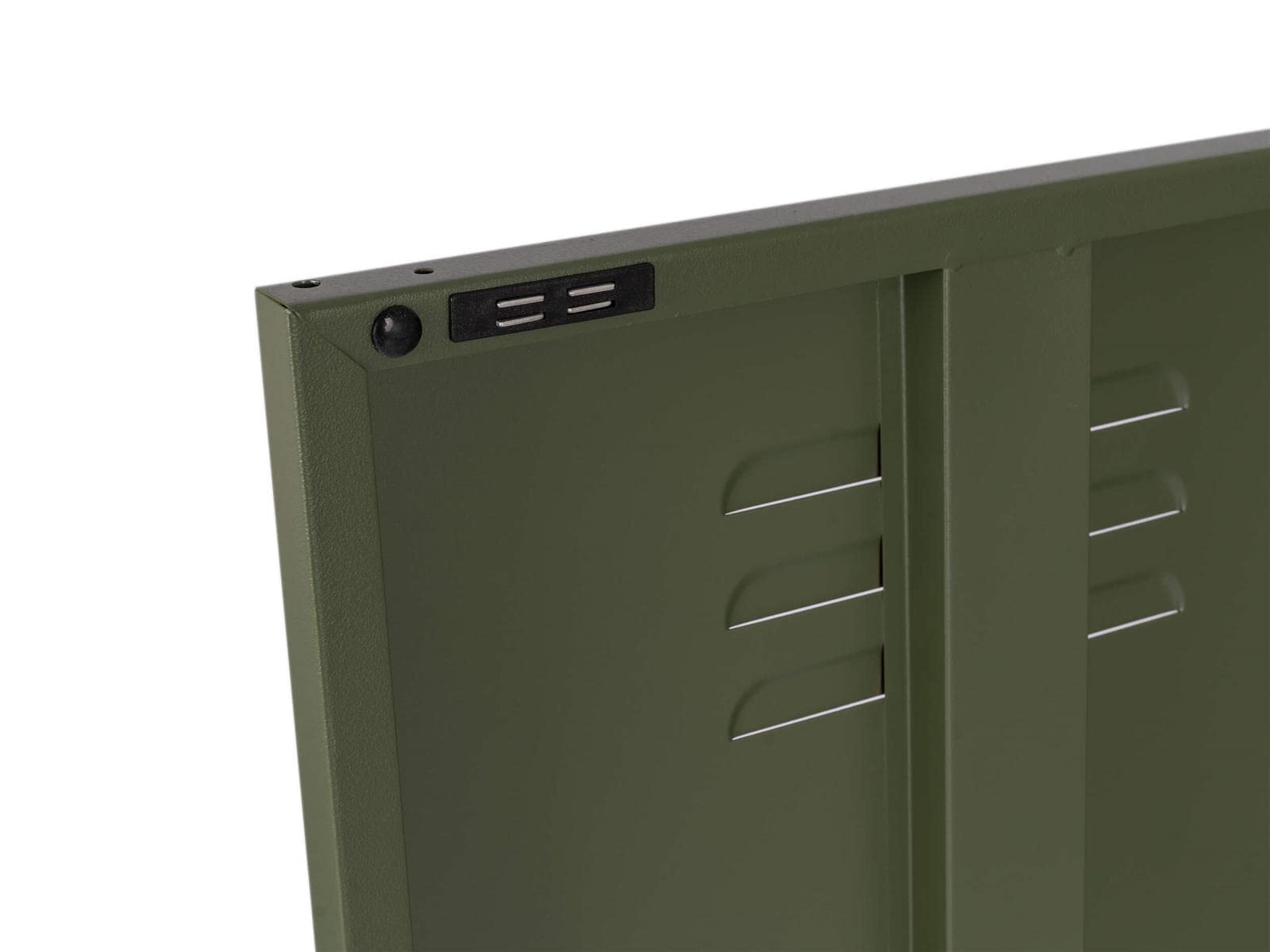 MaximaVida Metallspind Finn Armeegrün 80 x 40 x 102 cm - 2 Regale