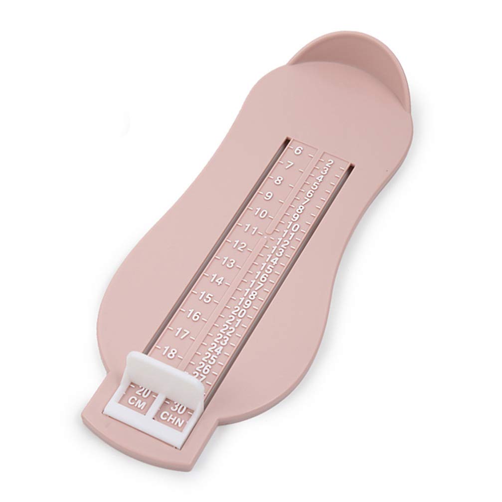 Artibetter Baby Foot Measurement Tool Kids Foot Ruler Shoe Size Measure Tool Foot Length Sizer Gauge Device Kit(Plain Pink)
