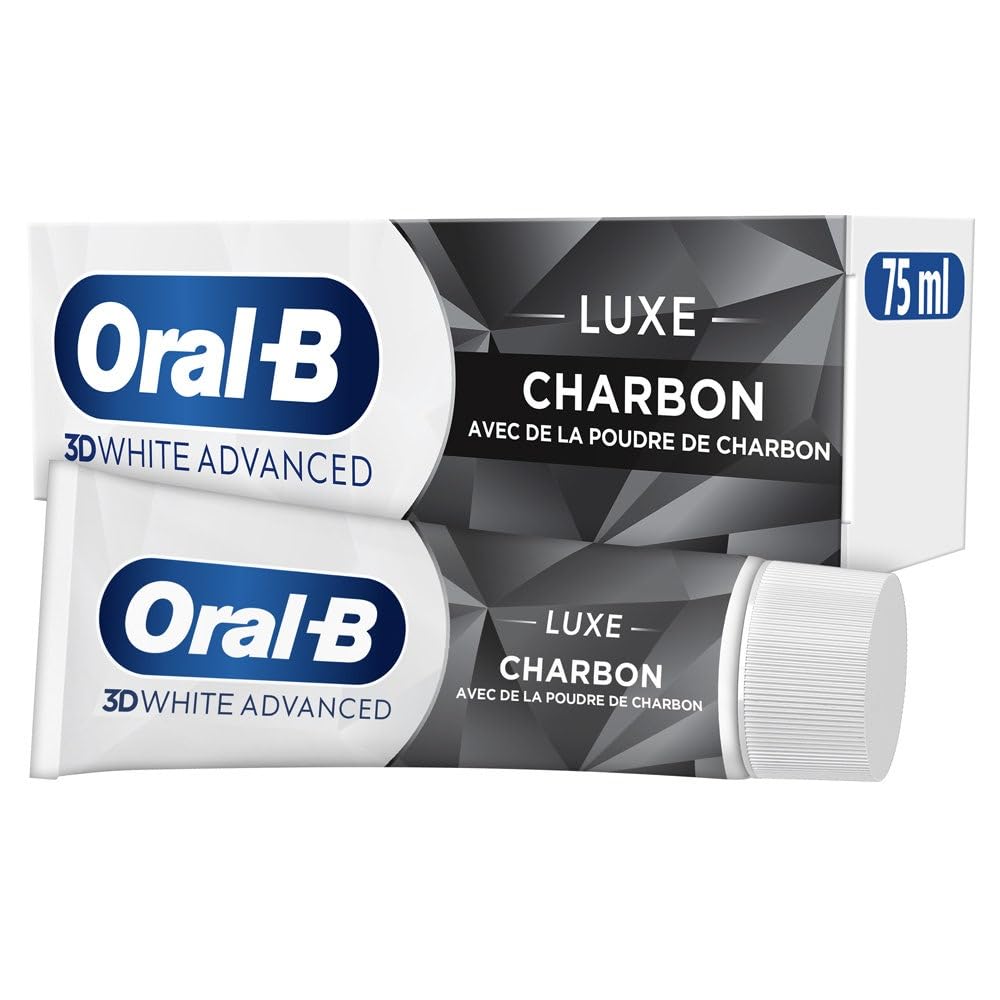 Oral-B 3D White Advanced Luxe Charcoal Toothpaste 75ml : Amazon.com.be:  Health & Personal Care