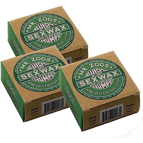 Sex Wax Quick Humps Coconut (Choose Temperature) (3X Cool to Mid Warm, 3 Pack) Cover