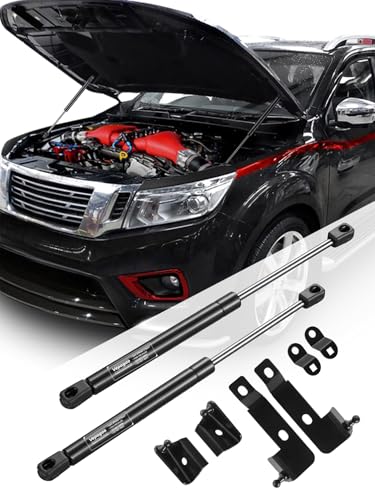 Vepagoo Front Bonnet Hood Struts Rod Kit for Nissan Navara Frontier D40 Pathfinder Xterra 2004-2018, Lift Supports Charged Gas Shock Spring Dampers, 2Pcs