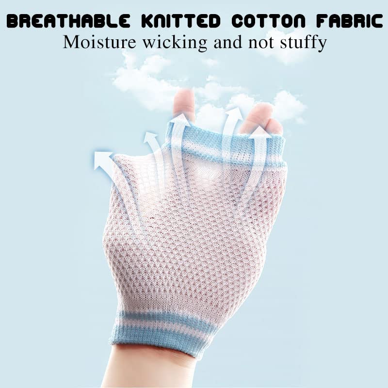 Reidio 2 Pairs Leg Sleeves Baby Knee Pads for Crawling Breathable Cotton Crawling Knee Pads Knee Protector with Sponge Pad4