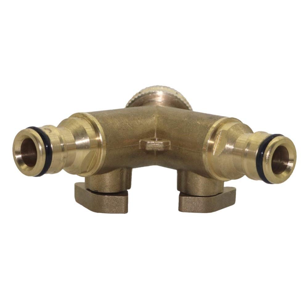 Accessori di Giunzione per Tubi Flessibili Filo Irrigazione Femminile valvole in Ottone Rubinetto 'acquedotto Agricoltura Garden connettore Tubo Flessibile 2-Vie valvole 5 Pz