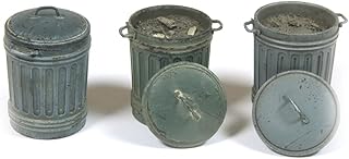 Vallejo VALSC212 1/35 MÃ¼lltonnen, 3 StÃ¼ck Plastic Model kit, Various