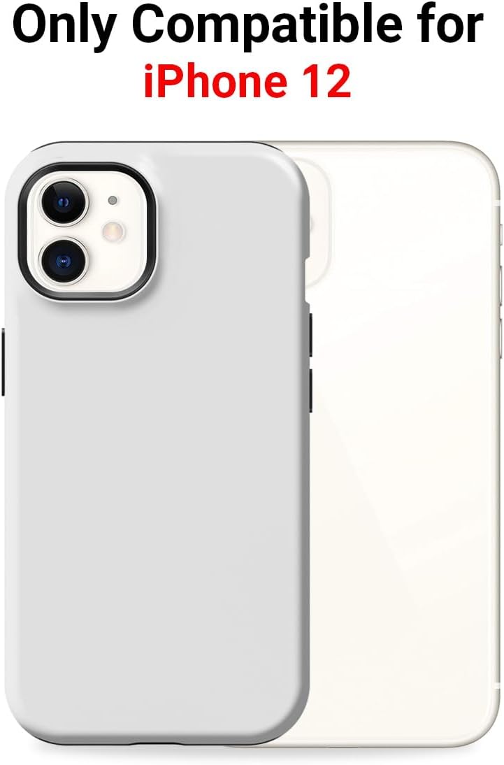 Personalized Phone Case for iPhone 12, Dual Layer Shockproof Protective Personalized Customized Photo Case Make Your Own Cover for iPhone 12, White