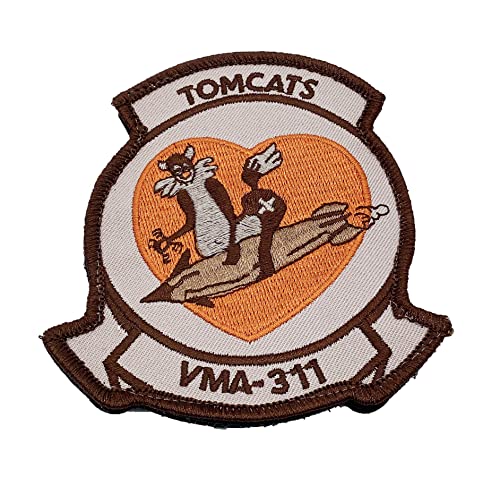 Squadron Nostalgia LLC VMA-311 Tomcats 2018 Tan Patch – with Hook and Loop
