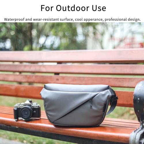 Image of INNOREL 6L Camera Sling Bag,Crossbody Lightweight Camera Bag Waterproof Camera Case CB0635 Silver with Tripod Holder,DSLR /SLR /Mirrorless for Travel, Cycling, Work, Sport, Hiking, Gym