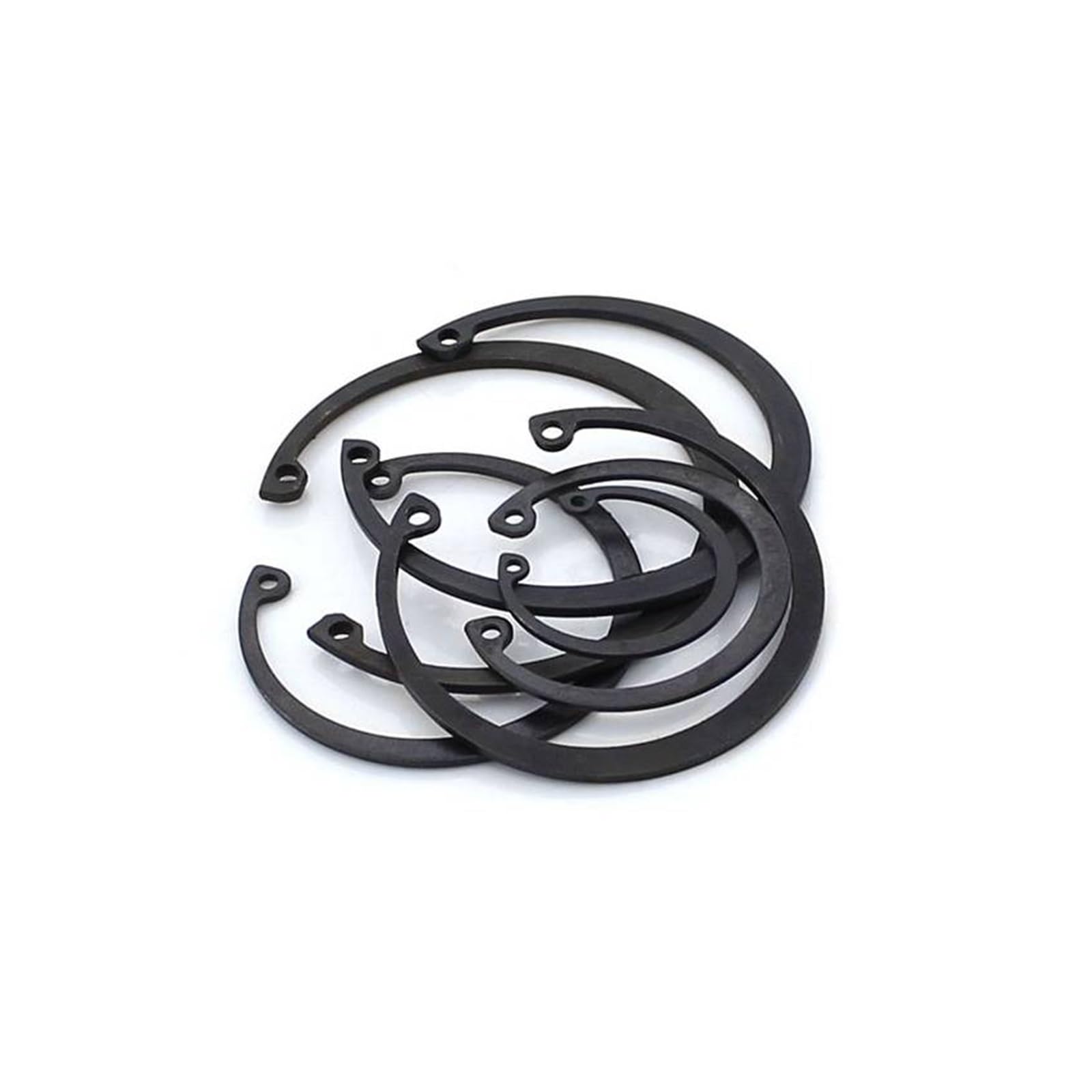 Circlips internos de acero al manganeso 65 negros, Circlip abierto elástico tipo C, anillos de retención de Circlip internos tipo C(30pcs,M78)