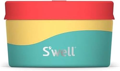 S'well Recipiente de alimentos de acero inoxidable de 10 onzas Island Breeze de una sola pared, construcción duradera sin BPA