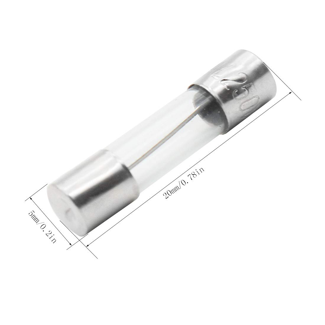 10 Portafusibili In Linea A Vite 16 AWG Per Fusibile Vetro 5x20mm - 15A 250V - Conforme RoHS
