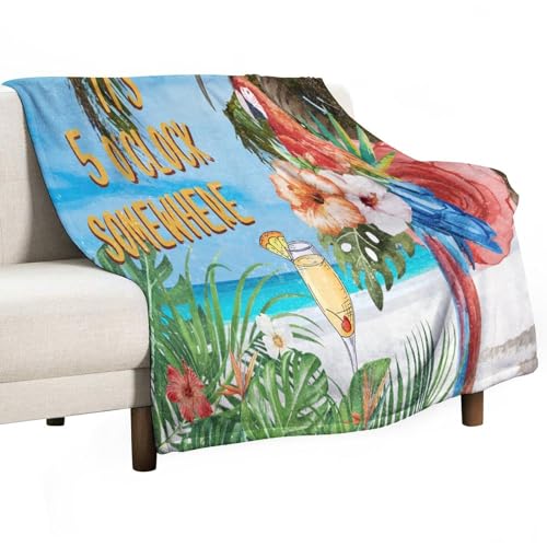 Couverture douce perroquet tropical : idée cadeau originale pour Noël et anniversaire - 2