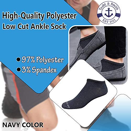 Yacht & Smith 12 Pair Men's Low Cut Ankle Socks Thin Comfortable Lightweight Breathable Wholesale Bulk Sport Socks2