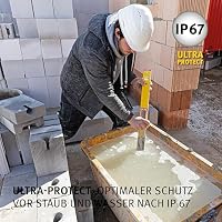 STABILA Elektronik-Wasserwaage TECH 196M DL - digitale Wasserwaage wasser- und staubdicht nach IP 67, 2 Digital-Displays, kalibrationsfrei mit Tasche, 61 cm – Ansicht 3