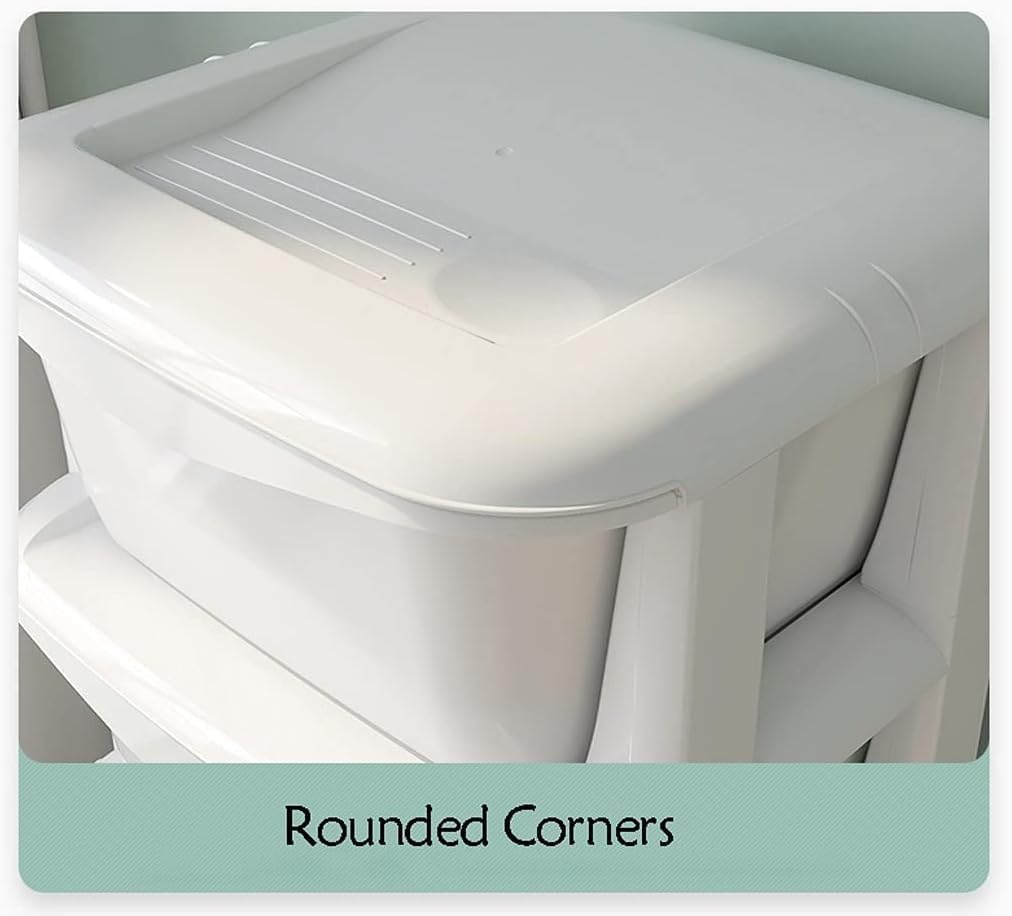 Storage Bins Thickened Drawer Cabinet Children's Wardrobe Plastic Lockers Multi-Layer Bedroom/Living Room(4 Layers)