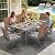 YITAHOME Outdoor Patio Dining Set 7-Piece 59.1" * 35.4" Outdoor Table and Chairs Patio Dining Furniture Sets for 6 with Swivel Patio Dining Chairs and Cushions Outdoor Dining Table Set