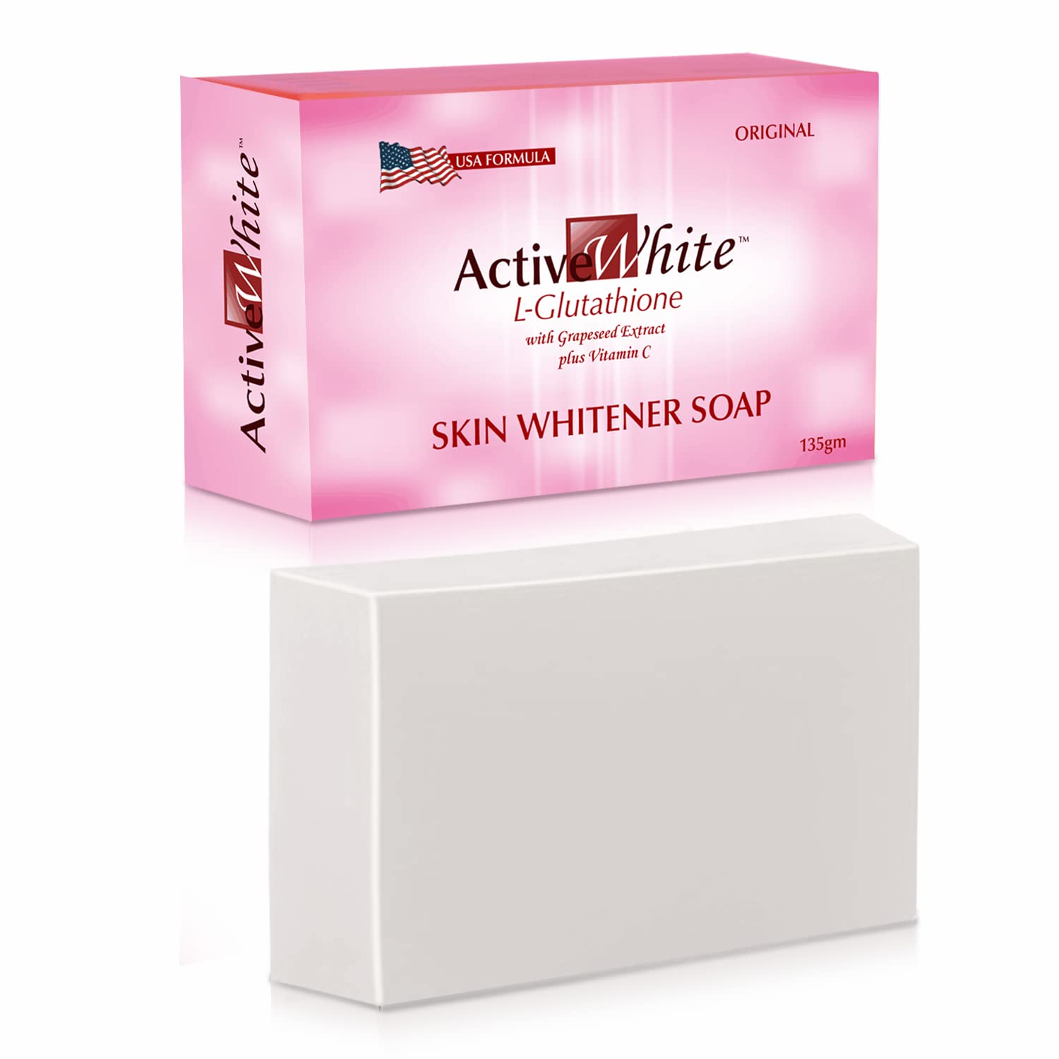 active white l glutathione skin whitening soap Winlip Active White L Glutathione With Grapeseed Extract Plus Vitamin C Soap  For All Skin Type, 135g : Buy Online at Best Price in KSA