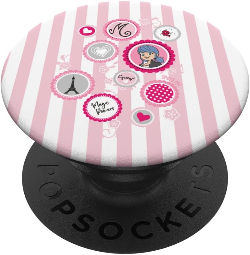 Miraculous Ladybug Charming Paris Secret Marinette PopSockets Swappable PopGrip