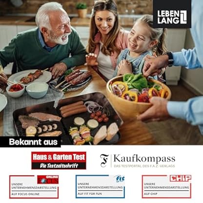LEBENLANG Elektrogrill Tischgrill elektrisch - Inkl. Grillzange & Spritzschutz I 2400W Für Drinnen & Draußen I Gril Elektro Grill für Balkon Tisch I Elektrischer Plattengrill Indoor Grills Indoorgrill – Bild 7
