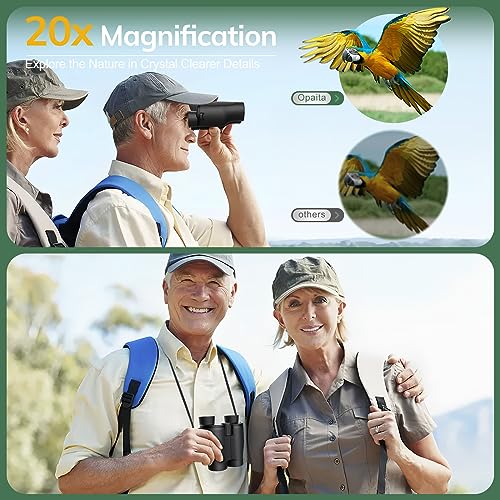 image for Compact Binoculars for Adults High Powered - OPAITA 20x32 Small Binocu