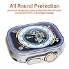 Uluck 3 Stück Panzerglas Kompatibel Apple Watch Ultra 3 (2025)/ Ultra 2/ Ultra 49mm, 3 Stück 9H Displayschutz mit Auto-Ausrichtungskit, Blasenfreie, Wasserdicht, Kratzfest