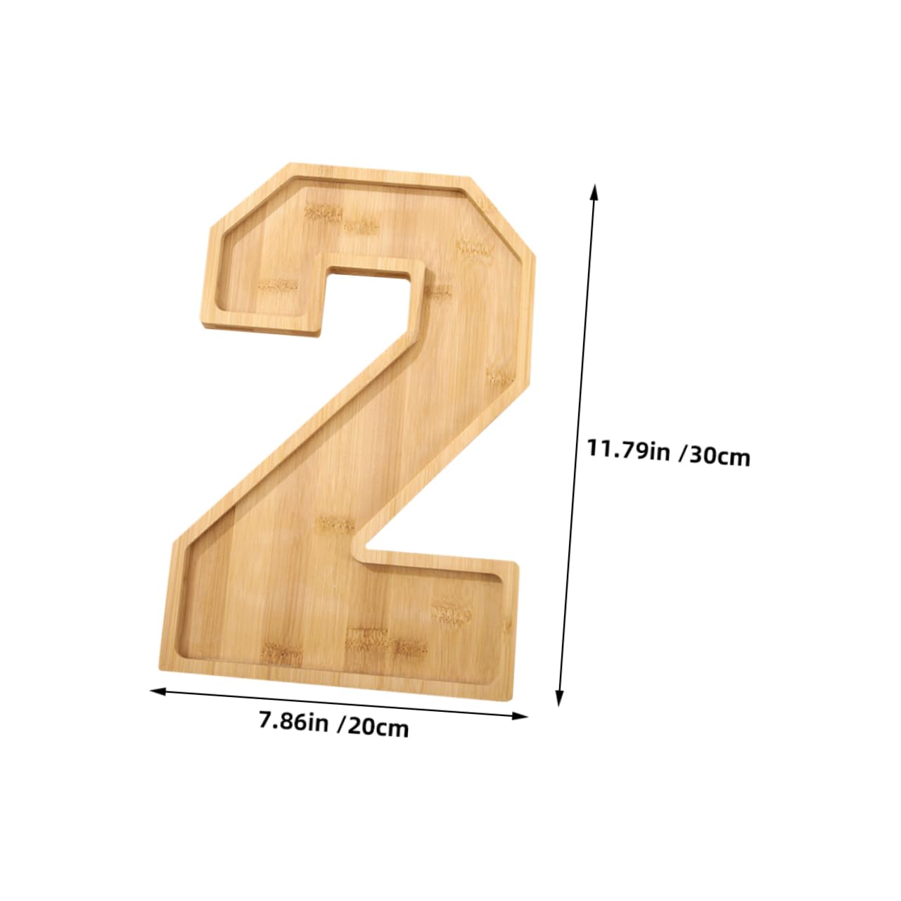 SOLUSTRE Wooden Number 20 Charcuterie Tray Cardboard Fillable Boxes Party Favors Fruit Platter for Birthday Celebrations