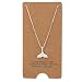 WRISTCHIE Jewelry S925 Sterling Silver Mermaid Tail Fish Pendant Necklace 18"+2" (Silver)