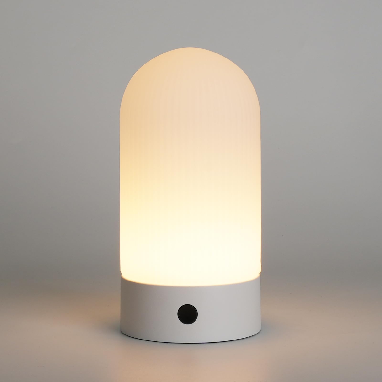 WEILAILUX Lámpara de ducha a pilas, impermeable, pequeña lámpara de mesa inalámbrica portátil, recargable, luz de estado de ánimo regulable al tacto para el hogar, patio, comedor, exterior (blanco)