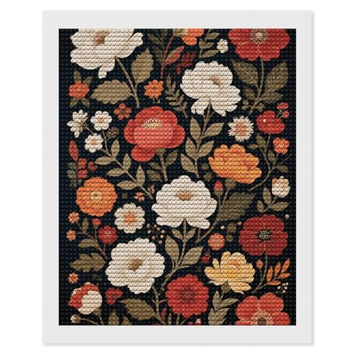 Kit peinture diamant complet FodPand broderie diamant fleurs vintage 5D