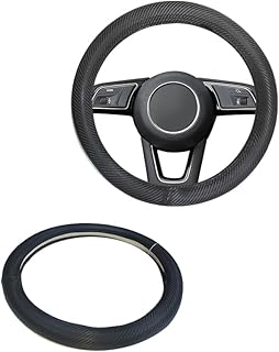 Steering Wheel Cover for Car, Fits Cars SUV and Sedans (Black Carbon Code:8511) - KaberMisr 2020