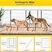 Aivituvin Welpenlaufstall Hundezaun 8 Gitter je 69 x 79 cm Freilaufgehege Starkes Welpenauslauf Hundelaufstall Tierlaufstall mit Tür für Hunde Wohnung Garten (Schwarz, L, 8 Platten)