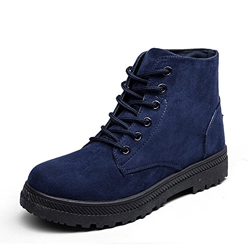 CUSTOME Mujer Botas Zapatos Invierno Botas de Nieve Calentar Botines Planos Lana Interno Antideslizantes para Cálido y cómodo