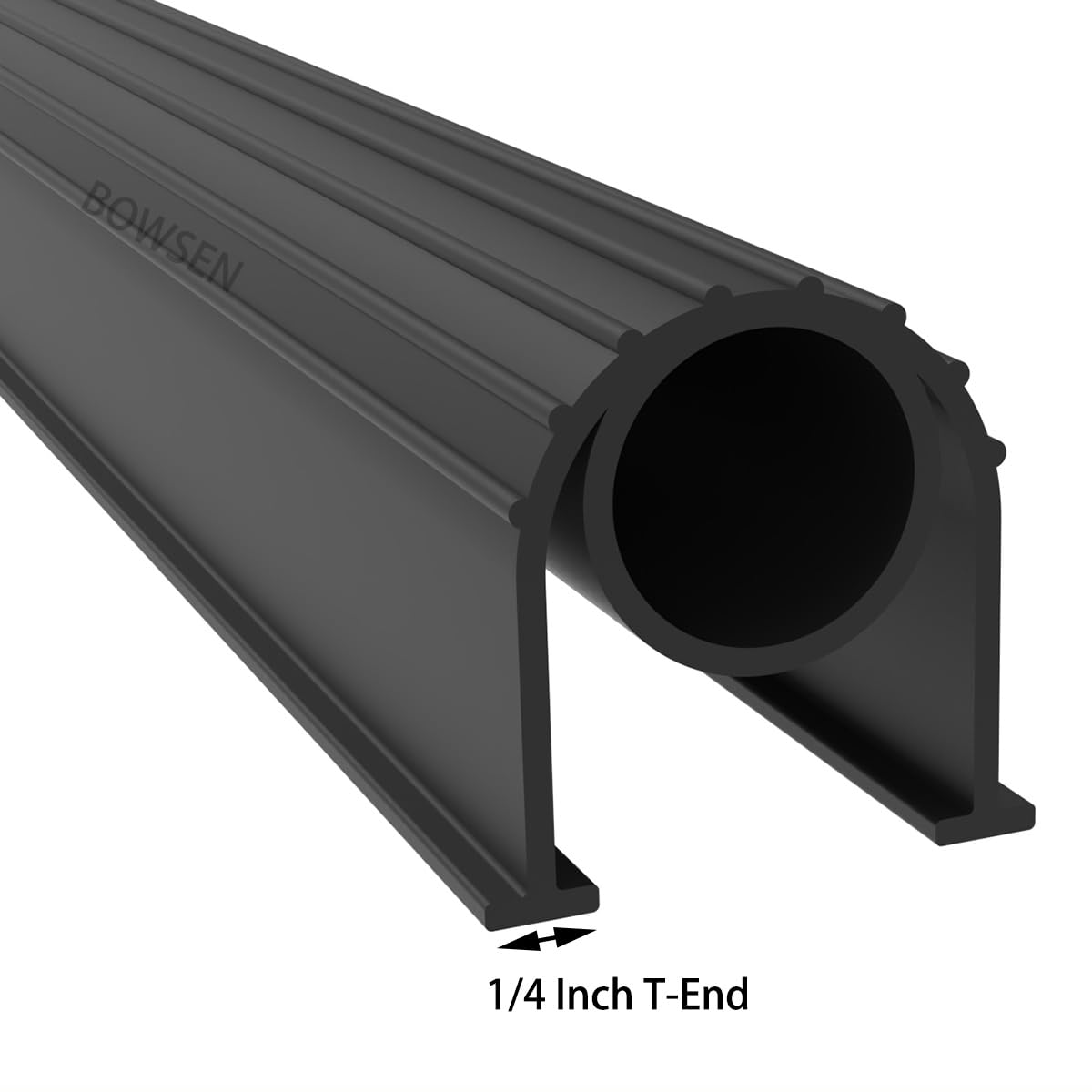 BOWSEN Garage Door Bottom Seal Weatherproofing Threshold Buffering Replacement Black 1/4 Inch T-End,10ft Long - Image 4