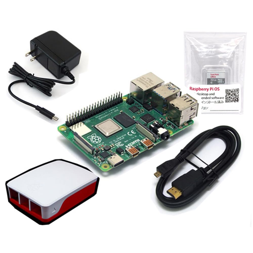 Amazon.co.jp: 共立電子産業 ラズパイ4B 4GB スターターセット