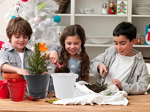 Misbest Easter Decoration Metal Buckets Egg Bucket With Handle,6 Pack Colored Galvanized Bucket For/Easter/Halloween/Christmas/Birthday Party's, Wedding Diy Decorations, Kids Party Favors #TOP5