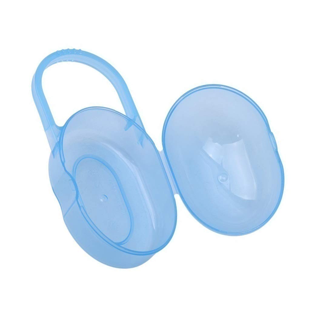 GFCGFGDRG Baby Infant Pacifier Box Holder Portable case baby Dust Proof Newborn Soother Travel Storage Case, Blue