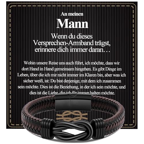 VGWON Armband Herren, Geschenke für Männer, Männergeschenke, Männer Geschenke, Geburtstagsgeschenk Jahrestag Geschenk für Ihn Freund Ehemann 306