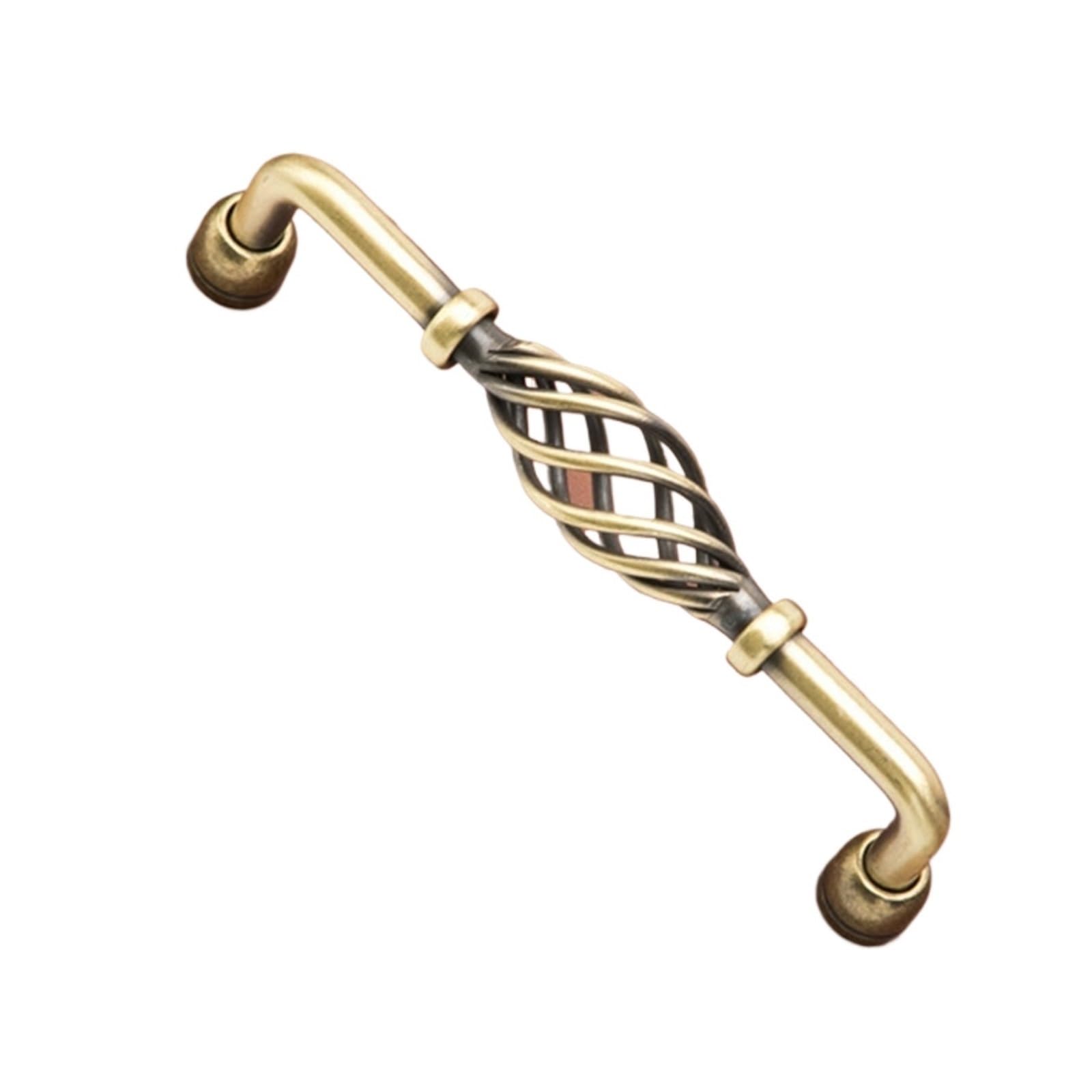 Yonmledo Type7 Bronze 128Mm Brass Vintage Drawer Handles 2Pcs Out Antique Bronze Home Hardware Handle Pull With Screws Cupboard Furniture Handles Drawer Knobs Door Knob Cabinet Pullers(Type7 Bronze 128Mm)