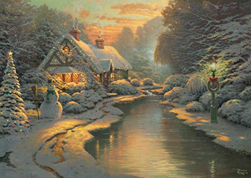Schmidt Spiele Puzzle 59492 Thomas Kinkade, Am Weihnachtsabend, Limited Edition, 1000 Teile Puzzle, bunt, 69,3x49,3cm – Bild 3