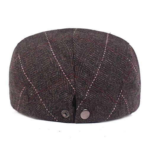 Image of Quanhaigou Men's Cotton Flat Ivy Gatsby Newsboy Driving Hat Adjustable Irish Cabbie Ivy Driving Hunting Cap