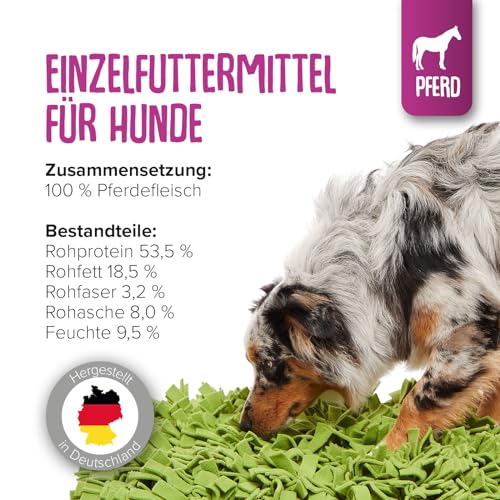 KNAUDER'S Best - Hundeleckerli Schnüffelis - 1x 100g Pferd Snacks - Hunde Leckerlis aus 100% Muskelfleisch - Hundeleckerli getreidefrei & ohne chemische Zusatzstoffe - Leckereien für Hunde