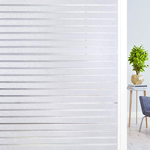 Haton Frosted Privacy Window Film Non-Adhesive Static Window Cling for Glass Window Removable Window Sticker Anti-UV Window Vinyl Film Window Decal for Home Office, 35.4"x 78.7"