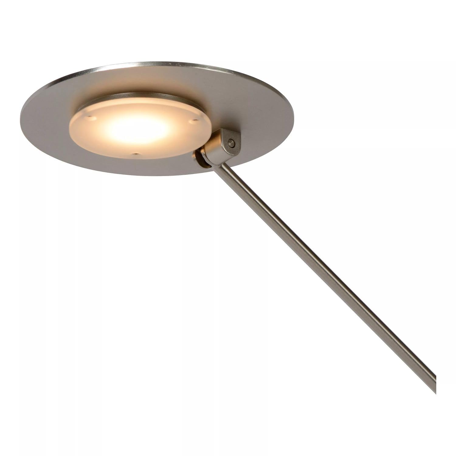 Licht-Erlebnisse LED Tischlampe Metall in Chrom Schreibtisch Büro 50 cm 640 lm 3000 K dimmbar verstellbare Schreibtischleuchte Wohnzimmer LEKO