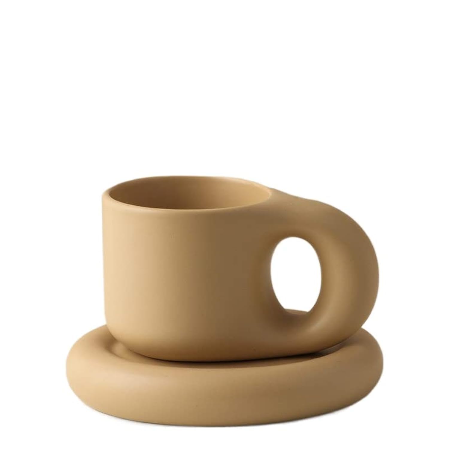 Tasses latte de 9 oz anti-brûlure ensemble de tasses à café en céramique