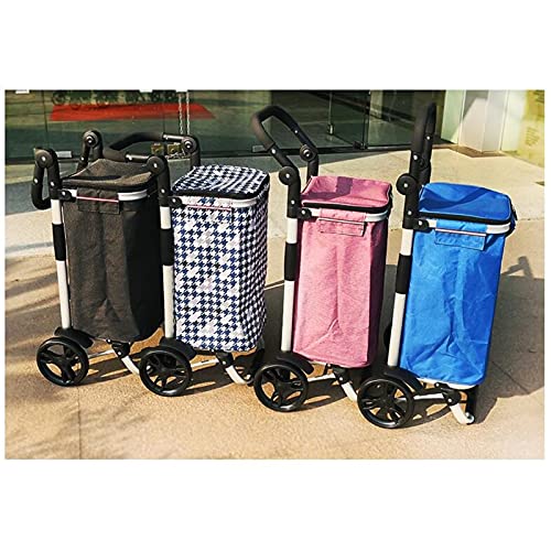 gbgymjm Einkaufstrolley 45L Einkaufstrolley mit Stofftasche und Lagerrad Faltbarer Lebensmittelgeschäft Treppenwagen für… – Bild 3
