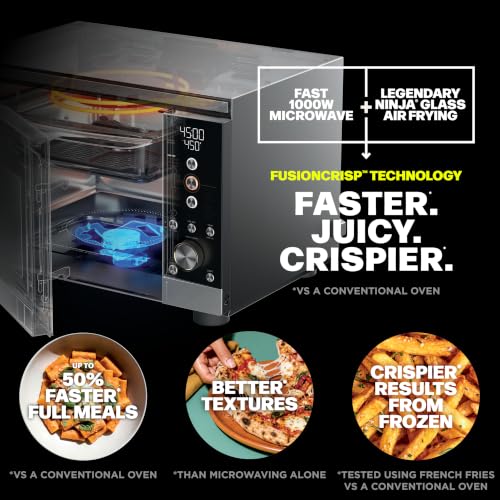 Image of Ninja Crispi Microwave & Air Fryer with FusionCrisp, Silver, MW101