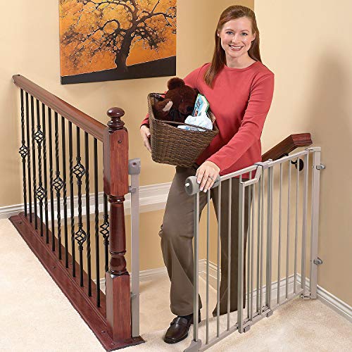 Image of Evenflo Easy Walk Thru Top Of Stairs Gate