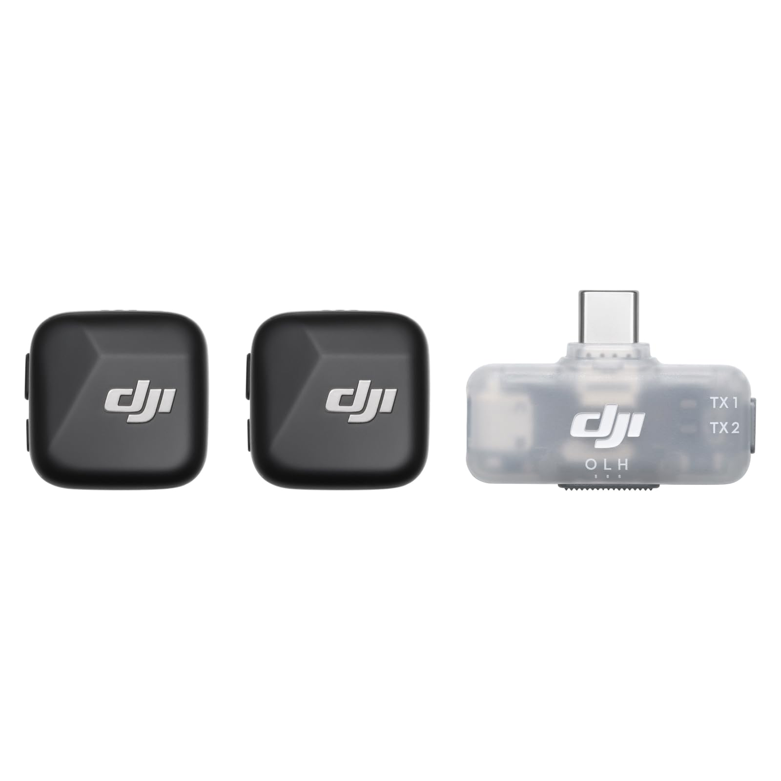 DJI Mic Mini (2 TX + 1 Mobile RX), Wireless Microphone for iPhone/Android, Plug and Play, Compact & Lightweight, Cross-Model Pairing, Premium Audio, Stable Transmission, Noise Cancelling