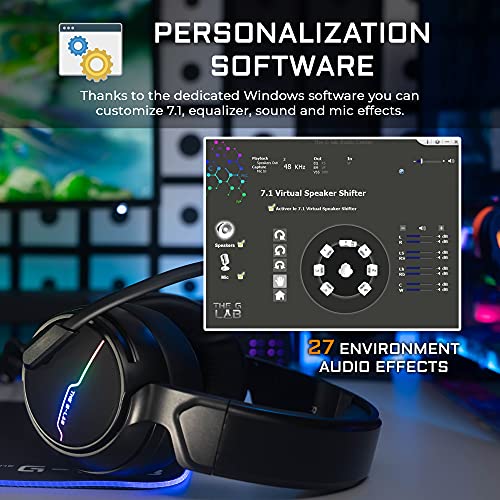 Micro casque gamer 7.1 surround The G-Lab Korp Thallium USB compatible PS4 PC