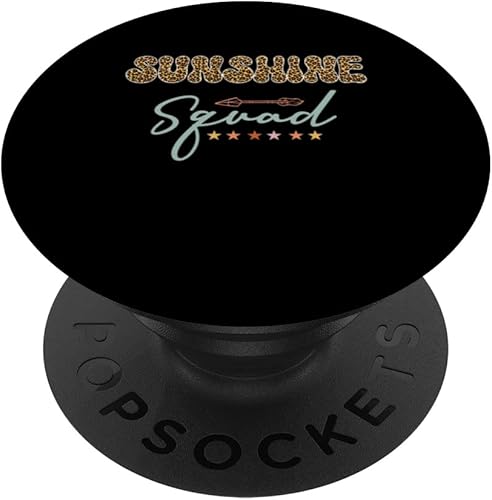 Sunshine Squad leopard pattern retro vintage team PopSockets Swappable PopGrip