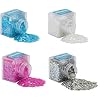 Sulyn Chunky Glitter Bright Party Blend Bundle - Jumbo Confetti Glitter for Crafts, Pink, White, Silver, Blue, 4 Pack